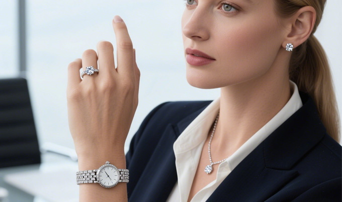 A must-have for elegant women in the workplace: a guide to daily matching of diamond jewelry