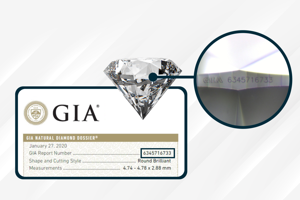 Find a GIA Number on a Diamond